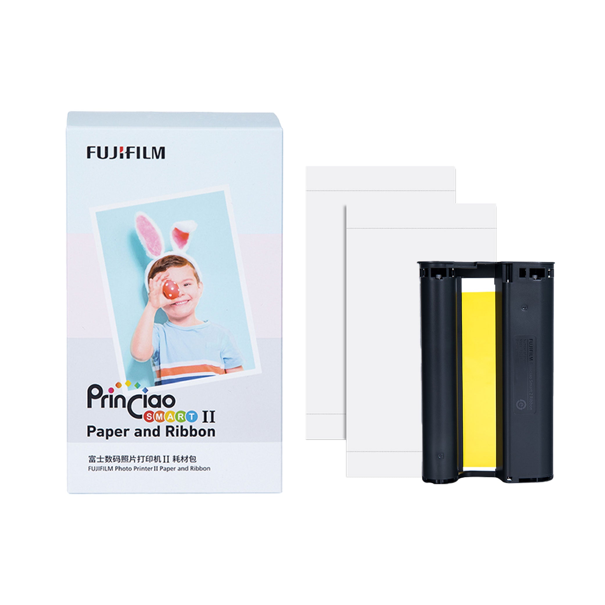 Photo paper and ribbon, printed via thermal system (Paper + Ribbon)