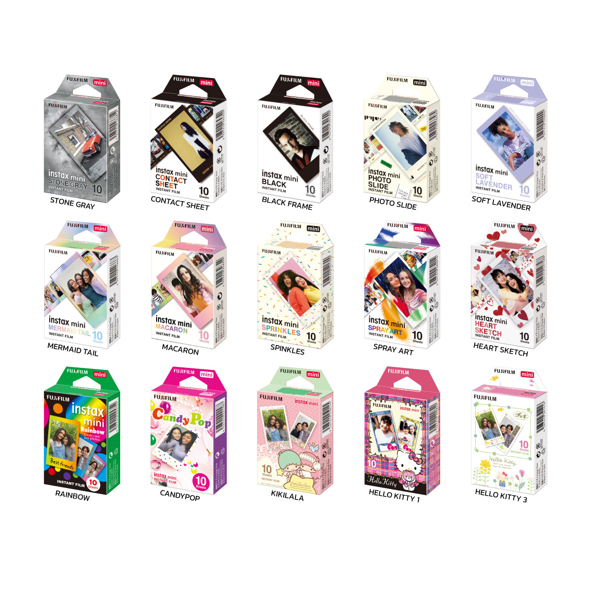 Instax Color Mini Film - Color film, patterned film for INSTAX MINI cameras