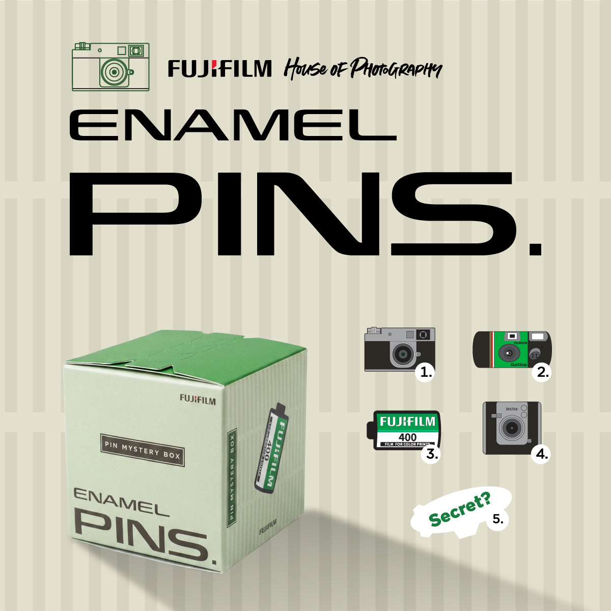 FUJIFILM ENAMEL PINS - MYSTERY BOX